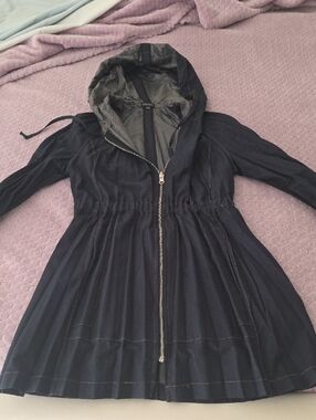 Komarov Navy Hooded Zip Front Jacket